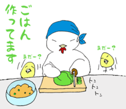 It is chicken parent and child faintly sticker #6635190