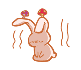 Reaction of the rabbit sticker #6635602