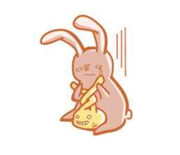 Reaction of the rabbit sticker #6635603