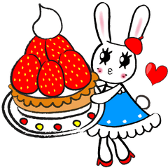 Kawaii cute useful rabbit in Paris