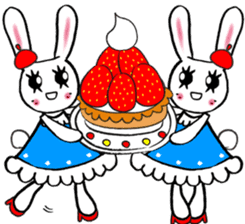 Kawaii cute useful rabbit in Paris sticker #6635822