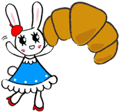 Kawaii cute useful rabbit in Paris sticker #6635830