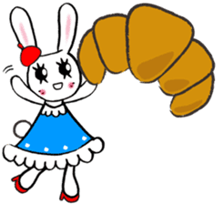 Kawaii cute useful rabbit in Paris sticker #6635830