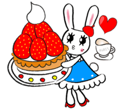 Kawaii cute useful rabbit in Paris sticker #6635844