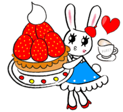 Kawaii cute useful rabbit in Paris sticker #6635844