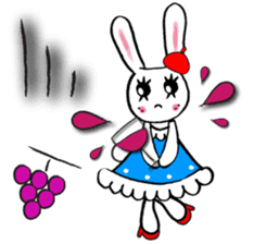 Kawaii cute useful rabbit in Paris sticker #6635846