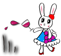 Kawaii cute useful rabbit in Paris sticker #6635847