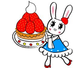 Kawaii cute useful rabbit in Paris sticker #6635848