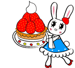 Kawaii cute useful rabbit in Paris sticker #6635848