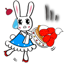 Kawaii cute useful rabbit in Paris sticker #6635849