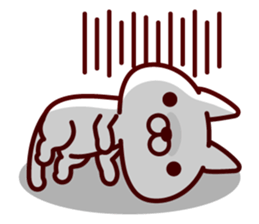 Supine cat sticker #6636592