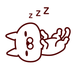 Supine cat sticker #6636597