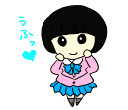 Kurokami sugar style girls' school. sticker #6637832