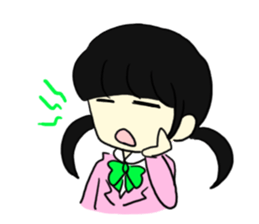 Kurokami sugar style girls' school. sticker #6637841