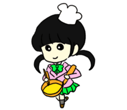 Kurokami sugar style girls' school. sticker #6637842