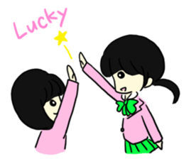 Kurokami sugar style girls' school. sticker #6637848