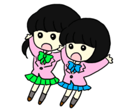 Kurokami sugar style girls' school. sticker #6637855
