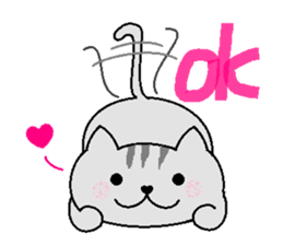 Gray cat(Wink articles) sticker #6638940