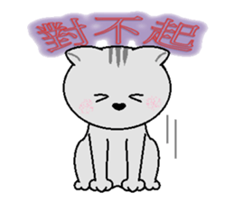 Gray cat(Wink articles) sticker #6638942