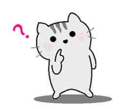 Gray cat(Wink articles) sticker #6638949