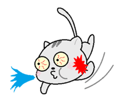 Gray cat(Wink articles) sticker #6638966