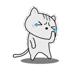 Gray cat(Wink articles) sticker #6638967