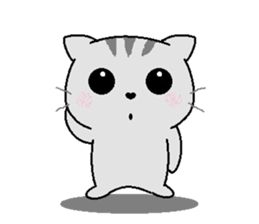Gray cat(Wink articles) sticker #6638969