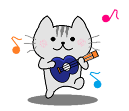 Gray cat(Wink articles) sticker #6638972