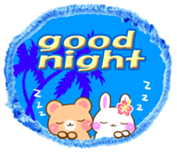 Rabbit and bear Love SUMMER sticker sticker #6639943