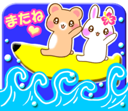 Rabbit and bear Love SUMMER sticker sticker #6639974