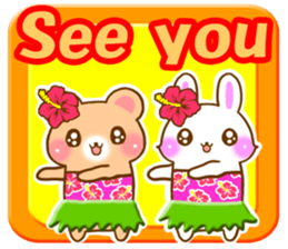 Rabbit and bear Love SUMMER sticker sticker #6639975