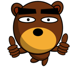 Black Eyebrows Bear 11 sticker #6640257