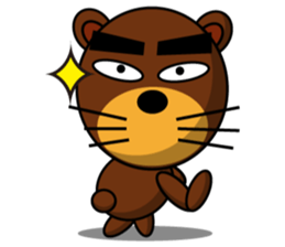 Black Eyebrows Bear 11 sticker #6640261