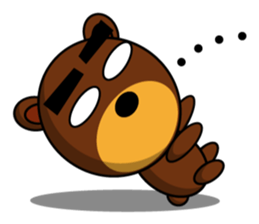 Black Eyebrows Bear 11 sticker #6640268