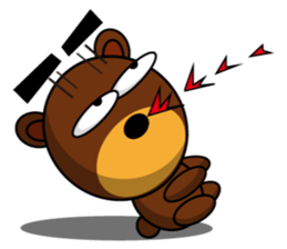 Black Eyebrows Bear 11 sticker #6640269