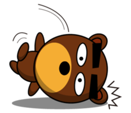 Black Eyebrows Bear 11 sticker #6640270