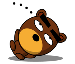 Black Eyebrows Bear 11 sticker #6640271