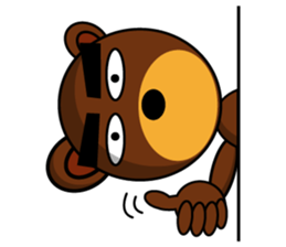 Black Eyebrows Bear 11 sticker #6640274