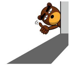 Black Eyebrows Bear 11 sticker #6640275