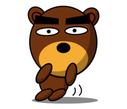 Black Eyebrows Bear 11 sticker #6640277