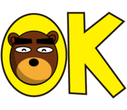 Black Eyebrows Bear 11 sticker #6640278