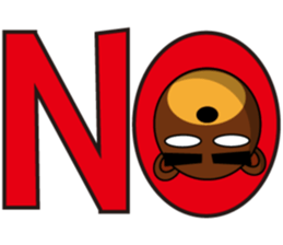 Black Eyebrows Bear 11 sticker #6640279