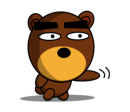 Black Eyebrows Bear 11 sticker #6640283