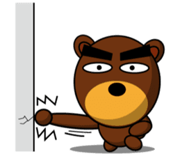 Black Eyebrows Bear 11 sticker #6640285