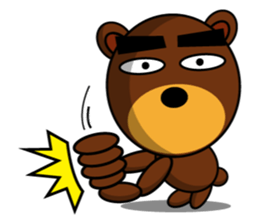 Black Eyebrows Bear 11 sticker #6640286