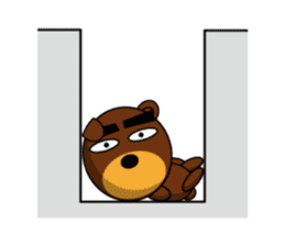 Black Eyebrows Bear 11 sticker #6640288