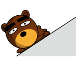 Black Eyebrows Bear 11 sticker #6640290