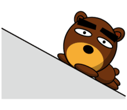 Black Eyebrows Bear 11 sticker #6640291