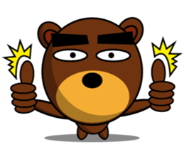 Black Eyebrows Bear 11 sticker #6640293