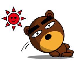 Black Eyebrows Bear 11 sticker #6640294